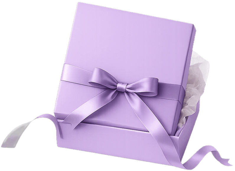 Build your custom purple gift box